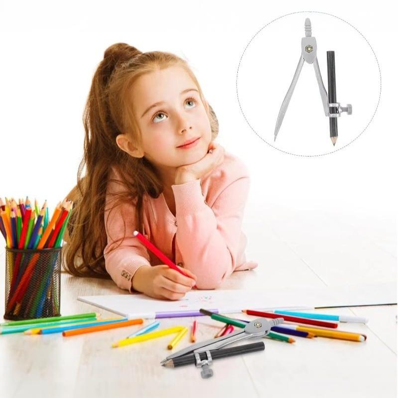 Metal Locking Compass Set Anti - Math Geometry Set With Compass recension och pris