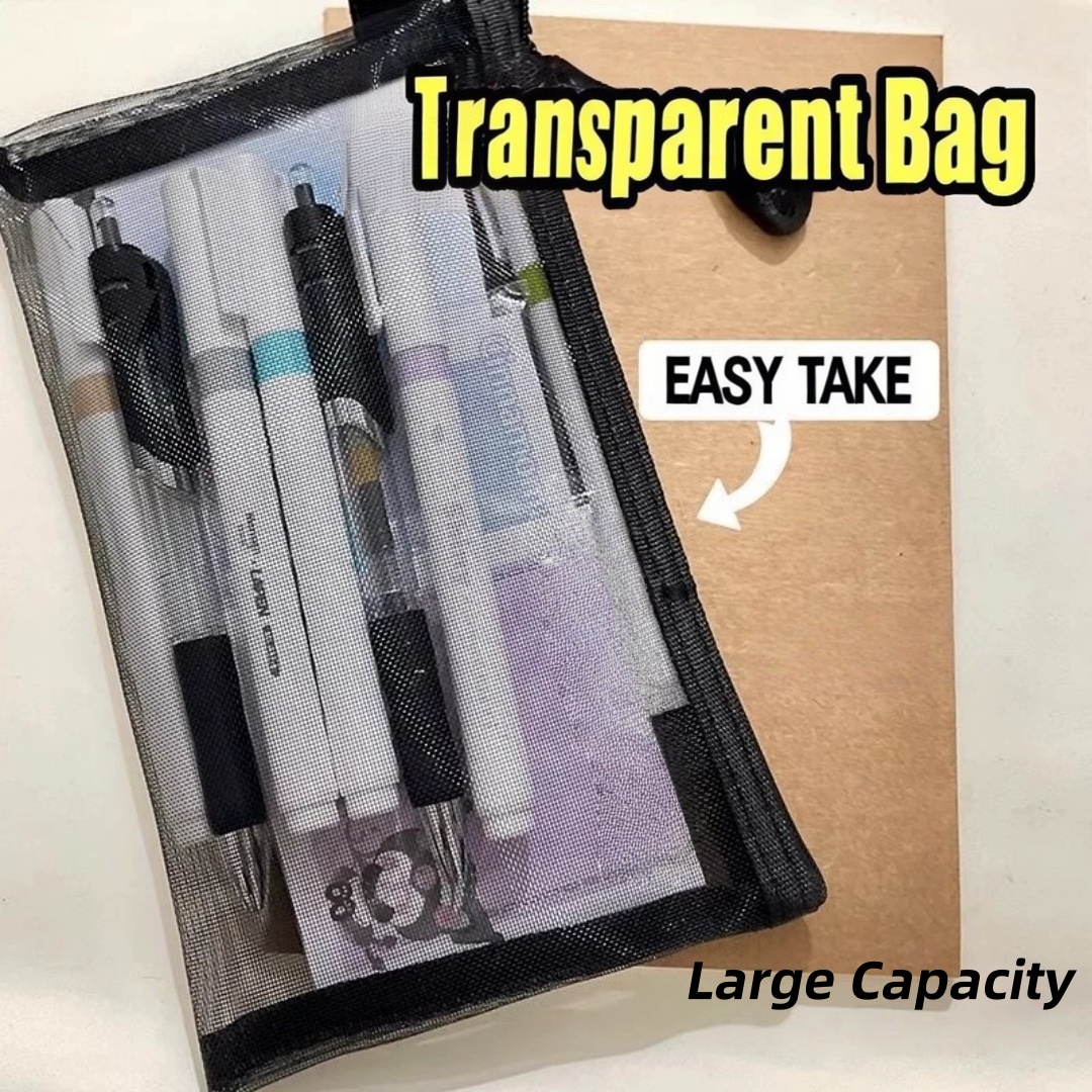 Nylon Pencil Storage Pouch Lig - Clear Mesh Pencil Pouch For Exam recension och pris