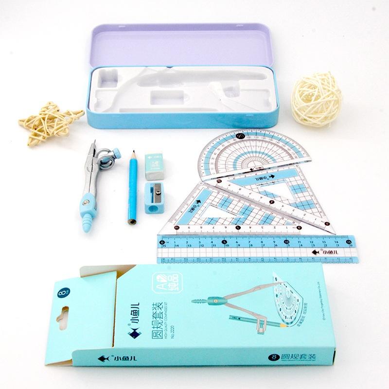 8Pcs/Set Geometry Math Drawing - Math Geometry Set With Compass recension och pris
