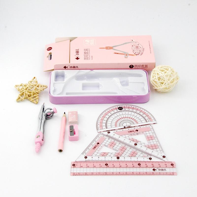 8Pcs/Set Geometry Math Drawing - Math Geometry Set With Compass recension och pris