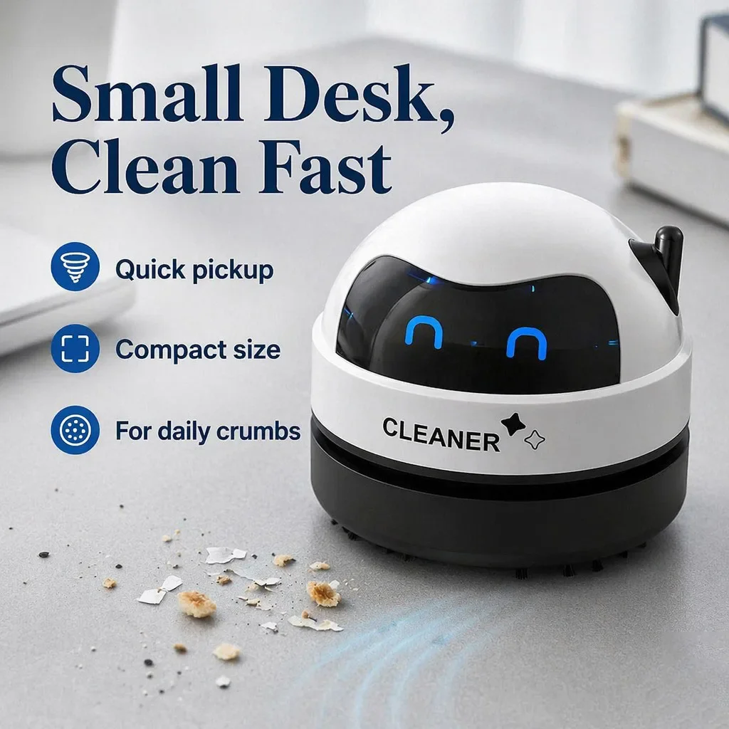 Portable Mini Desktop Vacuum C - Mini Desktop Vacuum Cleaner For Eraser Dust recension och pris
