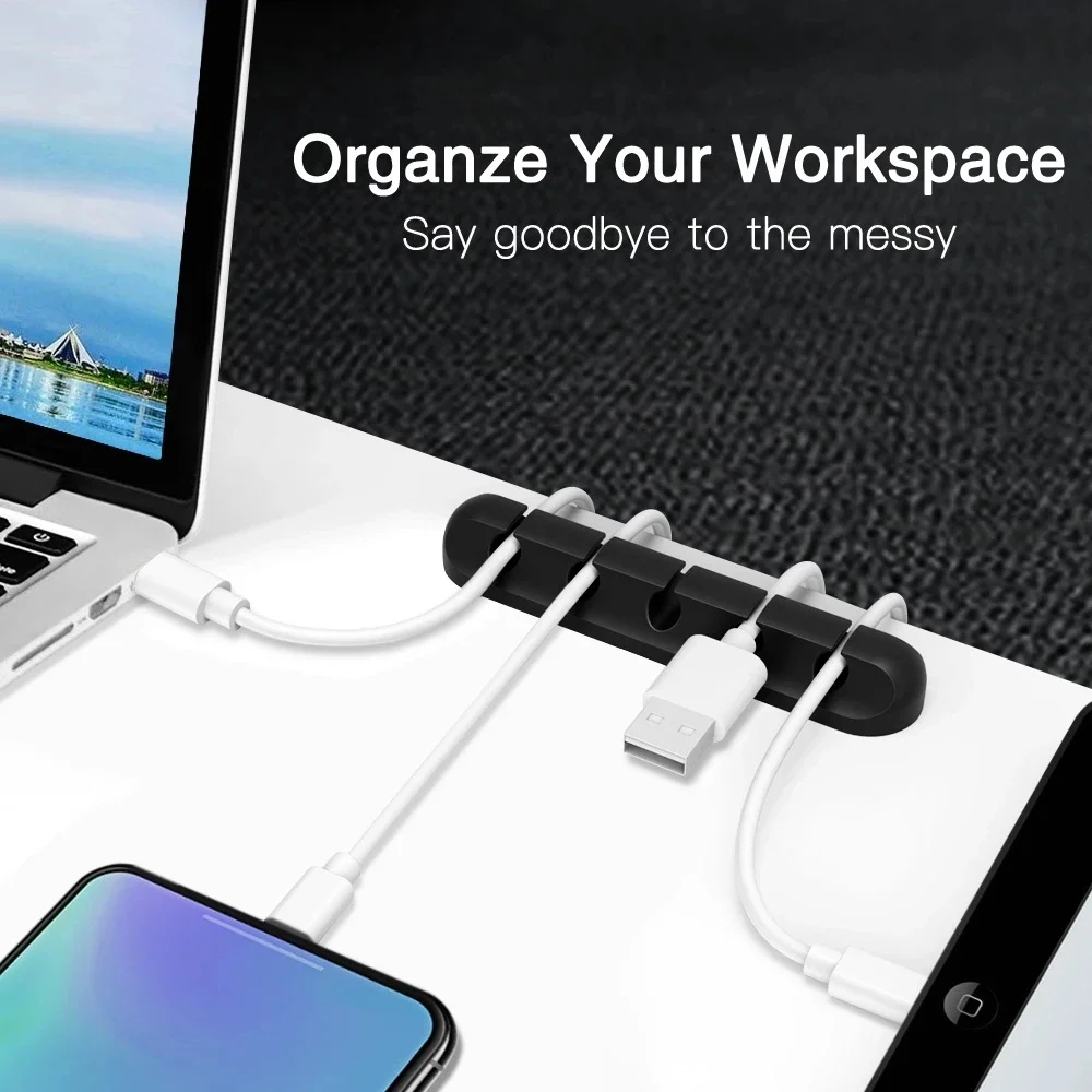 Silicone USB Cable Organizer U - Desk Accessories recension och pris